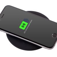 Беспроводное зарядное устройство с подсветкой логотипа Moon spot, 10 Вт, soft-touch