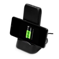 Портативное беспроводное зарядное устройство с док-станцией Uniq, 10000 mah, черный