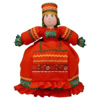 Набор Кремлевский: кукла на чайник, чайник заварной с росписью, чай травяной