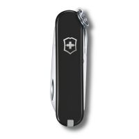 Нож-брелок VICTORINOX Classic SD Colors Dark Illusion, 58 мм, 7 функций, черный