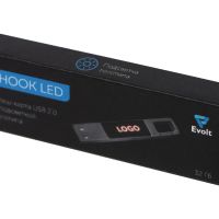USB 2.0- флешка на 32 Гб c подсветкой логотипа Hook LED, красный