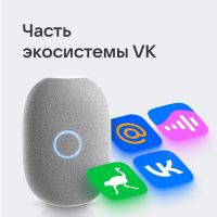 Умная колонка VK Капсула с голосовым помощником Марусей, белый