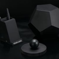 Беспроводная зарядка-подставка с подсветкой Glow box, черный