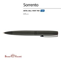 Ручка металлическая шариковая Sorento, 1,0мм, синие чернила, черный