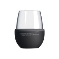 Тумблер для вина WINE KUZIE, черный