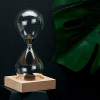 Песочные магнитные часы на деревянной подставке Infinity