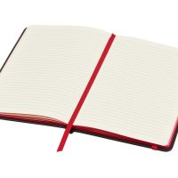 Блокнот ColorNote Black, твердая обложка A5, 80 листов, черный с красным