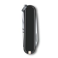 Нож-брелок VICTORINOX Classic SD Colors Dark Illusion, 58 мм, 7 функций, черный