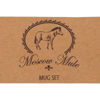 Набор кружек для коктейля с рецептом Moscow mule