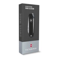 Нож-брелок VICTORINOX Classic SD Colors Dark Illusion, 58 мм, 7 функций, черный