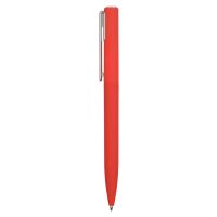 Ручка шариковая пластиковая Bon с покрытием soft touch, красный