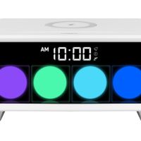 Часы с беспроводным зарядным устройством Rombica Timebox 1, белый