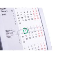 Календарь настольный на 2 года, серый с зеленым, 18х11 см, пластик, шелкография, тампопечать