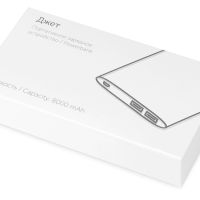 Портативное зарядное устройство Джет с 2-мя USB-портами, 8000 mAh, черный