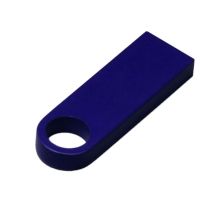 USB 2.0-флешка на 8 Гб с мини чипом и круглым отверстием, синий